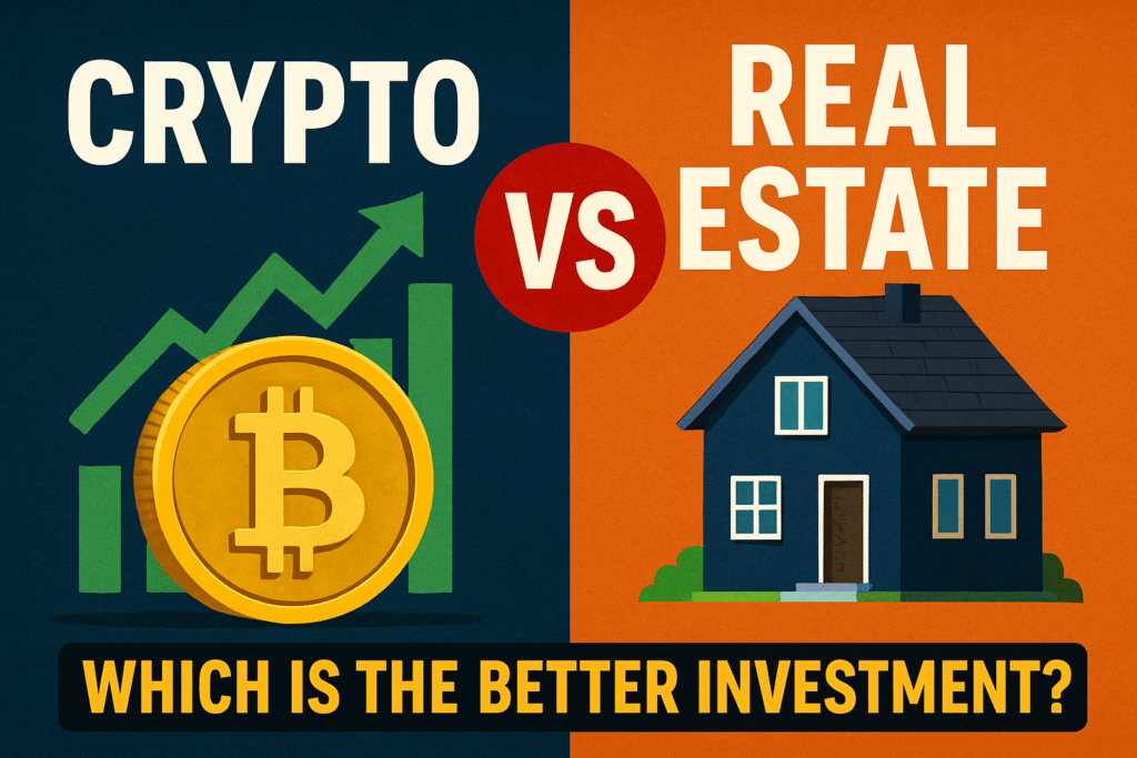 Real Estate vs Crypto: Which is the Best Investment Option 2025?